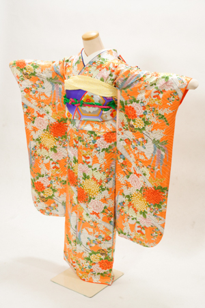 振袖 ピンク系赤のツートン 貸衣装レンタル ピンク系