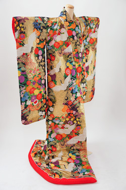 金色系 色打掛レンタル 右前