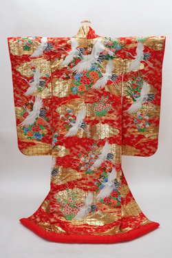 朱色系 色打掛レンタル