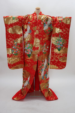 朱色系 色打掛レンタル 正面