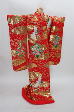 朱色系 色打掛レンタル 右前