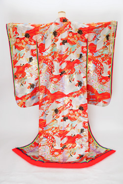 朱色系 色打掛レンタル