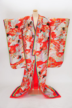 朱色系 色打掛レンタル 正面