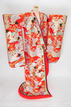 朱色系 色打掛レンタル 右前