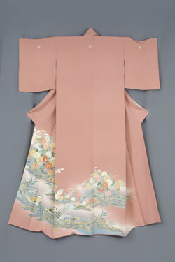 色留袖 ピンク系赤のツートン 貸衣装レンタル ピンク系