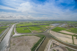 亘理町・鳥の海・空撮の一例