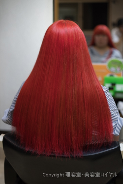 赤の原色カラーの一例 施術後