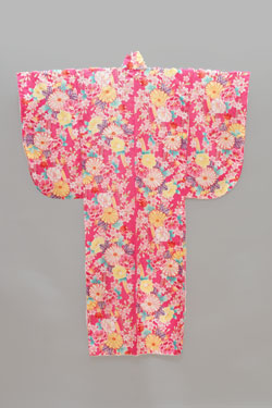 卒業式袴　貸衣装レンタル　ピンク系菊の花柄