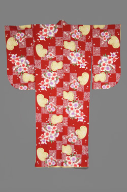 卒業式袴　貸衣装レンタル　桜模様の赤系